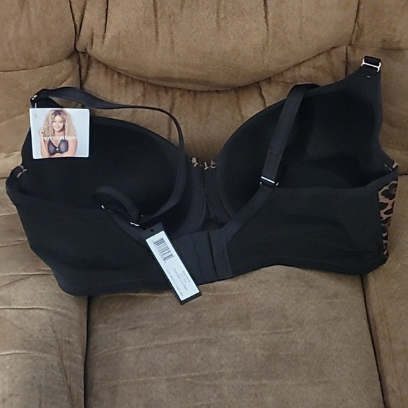 Curvy Couture 40D Leopard Tulip Smooth T-shirt Bra - Picture 4 of 9